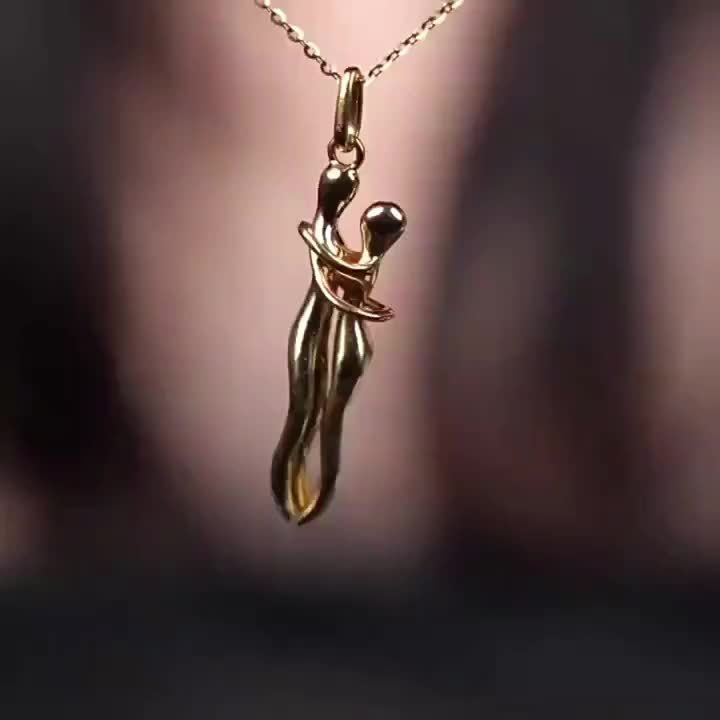 Copper Plated Couple Pendants Set